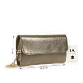 Geanta plic din piele naturala DiAmanti Astrella Bronzo Chiaro